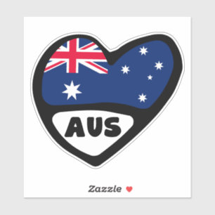 Australia Country Code Flag Heart AUS