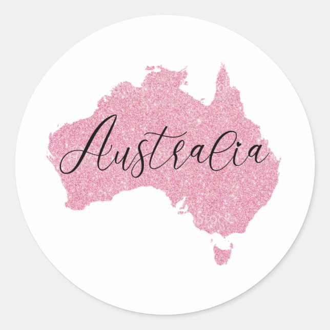 Australia Country Shining Colour    Classic Round Sticker (Front)