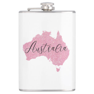 Australia Country Shining Colour  Hip Flask