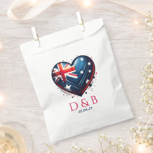 Australia Couple Heart Wedding Favour Bag