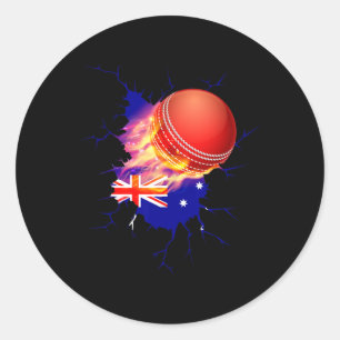 Australia Cricket Australian International Fans  Classic Round Sticker