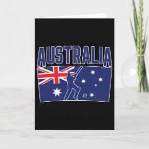 Australia Cricket (flag And Tsman) Card