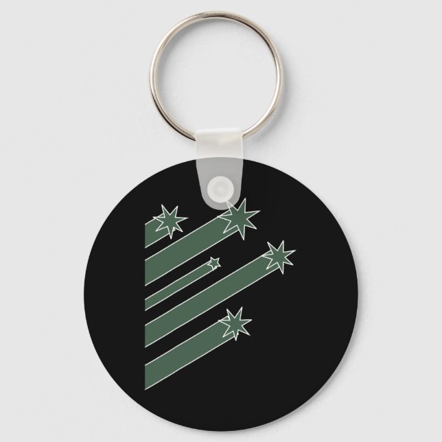 Australia Cricket (green Star Throwck)  Key Ring (Front)