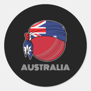 Australia Cricket Kit Australian International Fan Classic Round Sticker