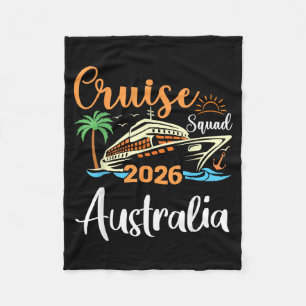 Australia Cruise Squad 2026 Family Holiday Fleece Blanket