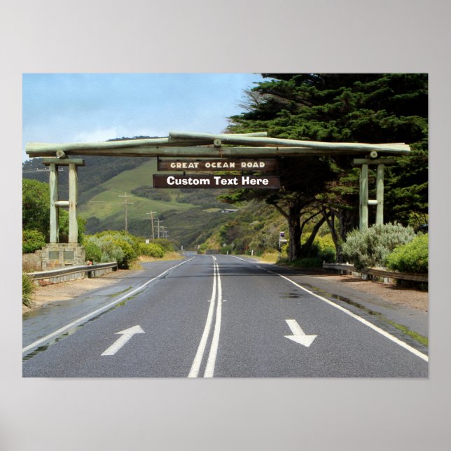 Australia Customisable Great Ocean Road Poster (Front)