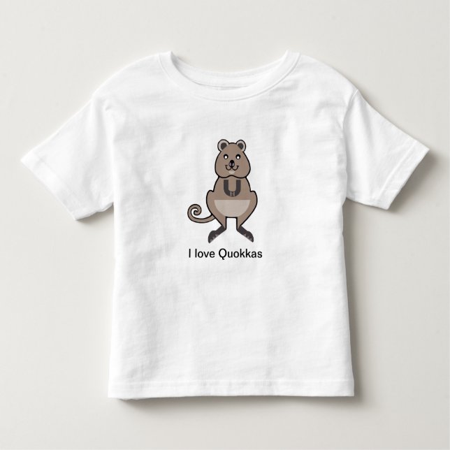 Australia - Cute  I love QUOKKAS - Wildlife -  Toddler T-Shirt (Front)