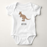Australia Cute Kangaroo Doodle and Name