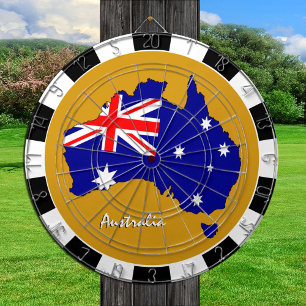 Australia Dartboard, Map board, Australian Flag Dartboard