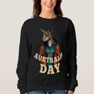 Australia Day   Australian Kangaroo Vintage Sweatshirt