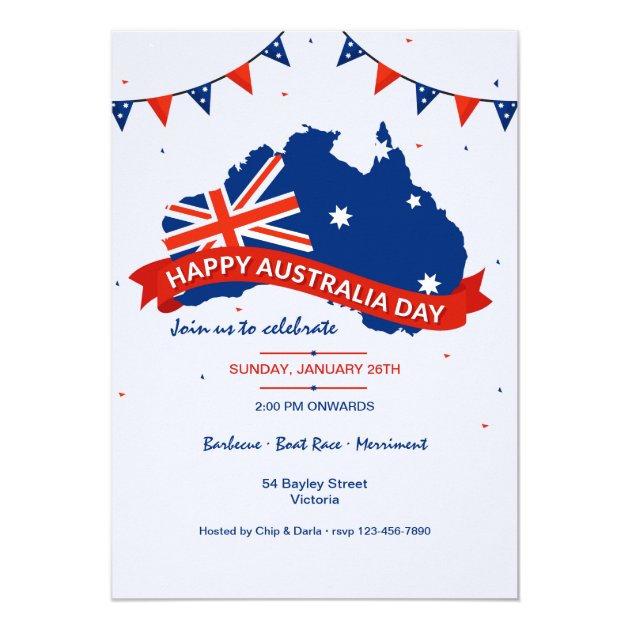 Australia Day Party Invitation Zazzle au