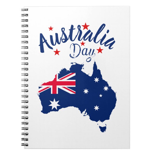 Australia Day Red Blue and White Notebook (Front)