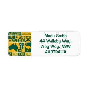 Australia Day Return Address Label