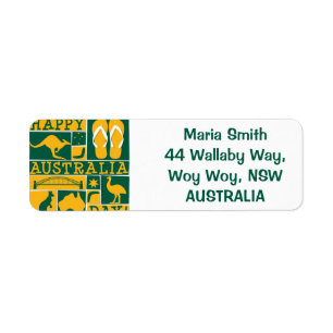 Australia Day Return Address Label