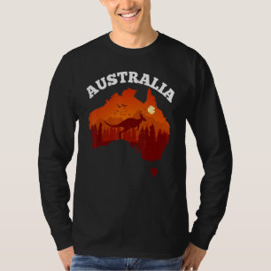 Australia Day Shirt Funny Australian Map Flag Patr