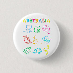 Australia Day Toddler Shirt Funny Animals Australi 3 Cm Round Badge