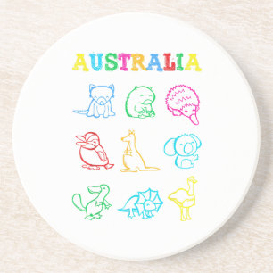Australia Day Toddler Shirt Funny Animals Australi Coaster