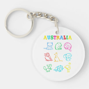 Australia Day Toddler Shirt Funny Animals Australi Key Ring