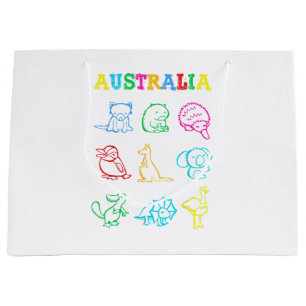Australia Day Toddler Shirt Funny Animals Australi Large Gift Bag