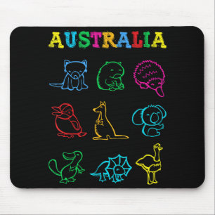 Australia Day Toddler Shirt Funny Animals Australi Mouse Pad