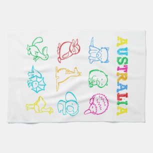 Australia Day Toddler Shirt Funny Animals Australi Tea Towel