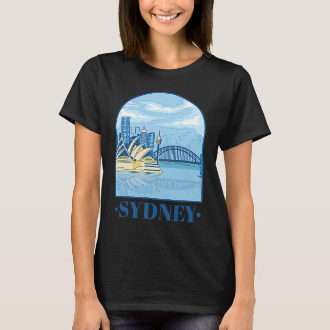 Australia Day  Tourists Australian Retro Happy Tra T-Shirt (Front)