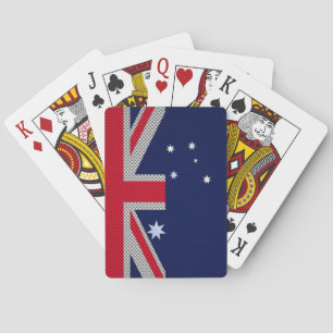 Australia Design in Carbon Fibre Chrome Style Playing Cards