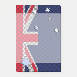 Australia Design in Carbon Fibre Chrome Style Post-it Notes
