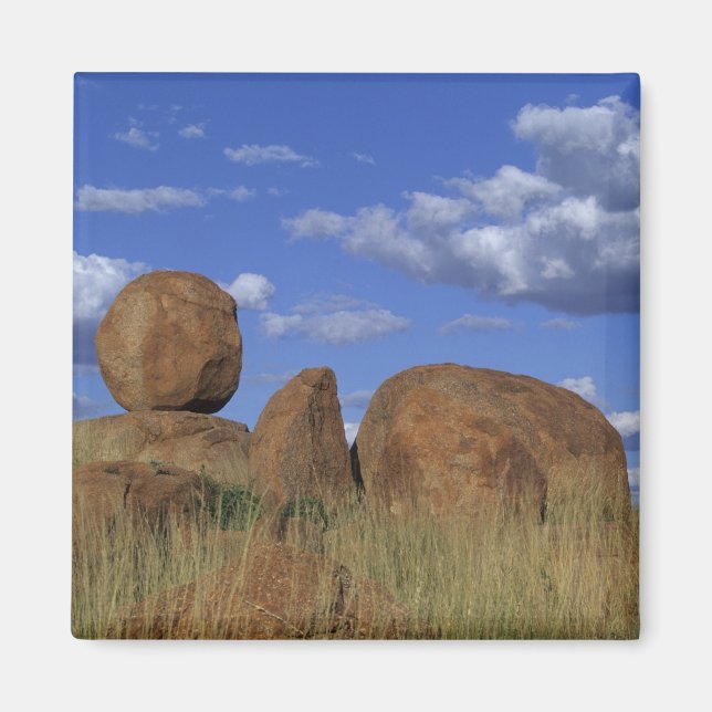 Australia, Devil's Marbles. Spherical sandstone Magnet (Front)