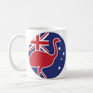Australia Emu Australian National Animal Flag Coffee Mug