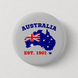 Australia Established 1901 6 Cm Round Badge