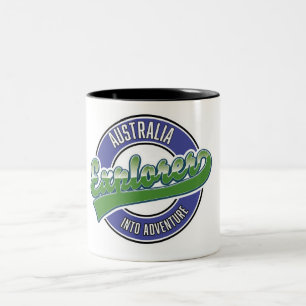 Australia explorer into adventure Two-Tone coffee mug