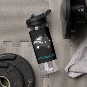 Australia Fitness & Australian coat of arms / flag Water Bottle