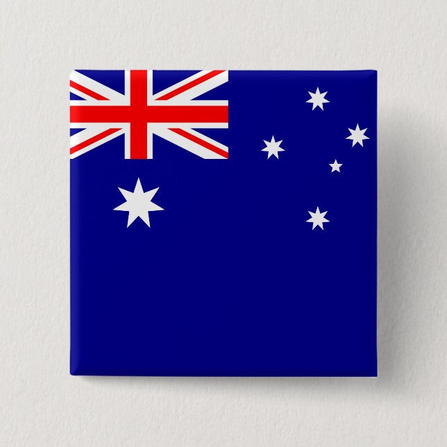 Australia Flag 15 Cm Square Badge (Front)