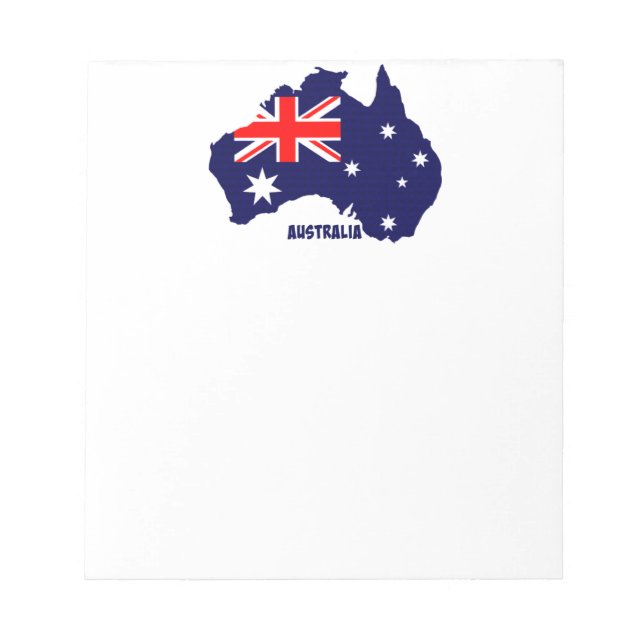 Australia flag and silhouette notepad (Front)