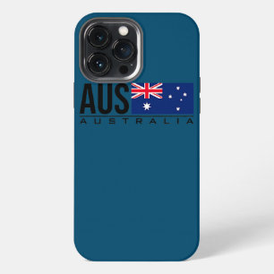 AUSTRALIA FLAG AUSTRALIAN COUNTRY CODE AUS SPORTS iPhone 13 PRO MAX CASE