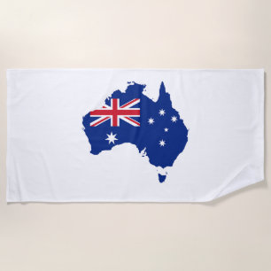 Australia flag beach towel