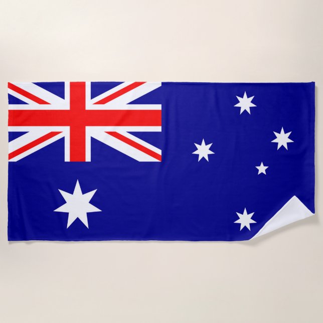 Australia Flag Beach Towel (Front)