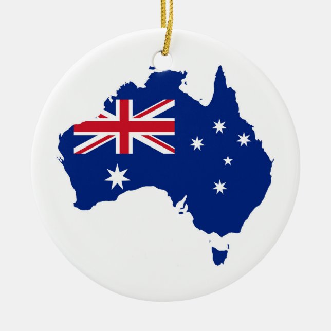 Australia flag ceramic ornament (Front)