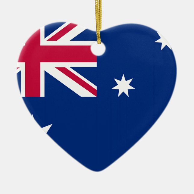 Australia Flag Ceramic Tree Decoration (Front)