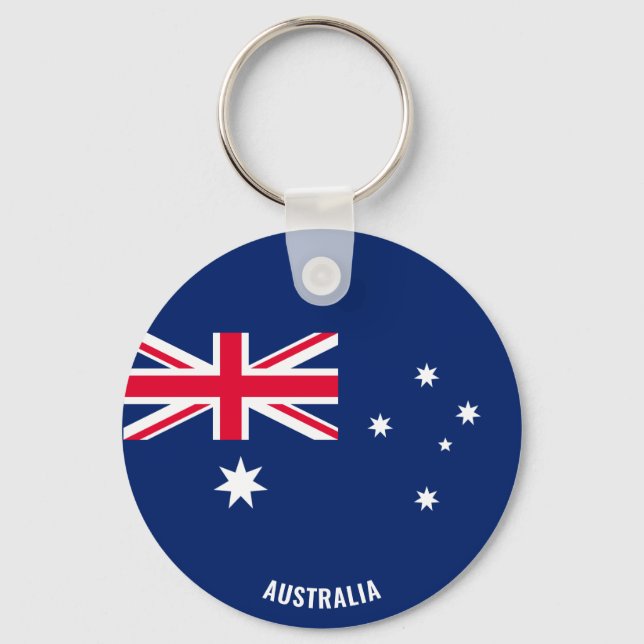 Australia Flag Charming Patriotic Key Ring (Front)