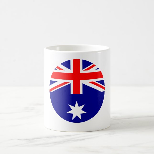 Australia Flag - Circle The MUSEUM Zazzle Coffee Mug (Center)