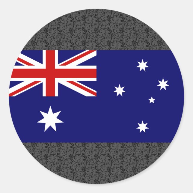 Australia Flag Classic Round Sticker (Front)