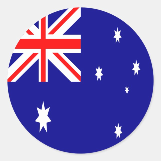 Australia Flag Classic Round Sticker (Front)