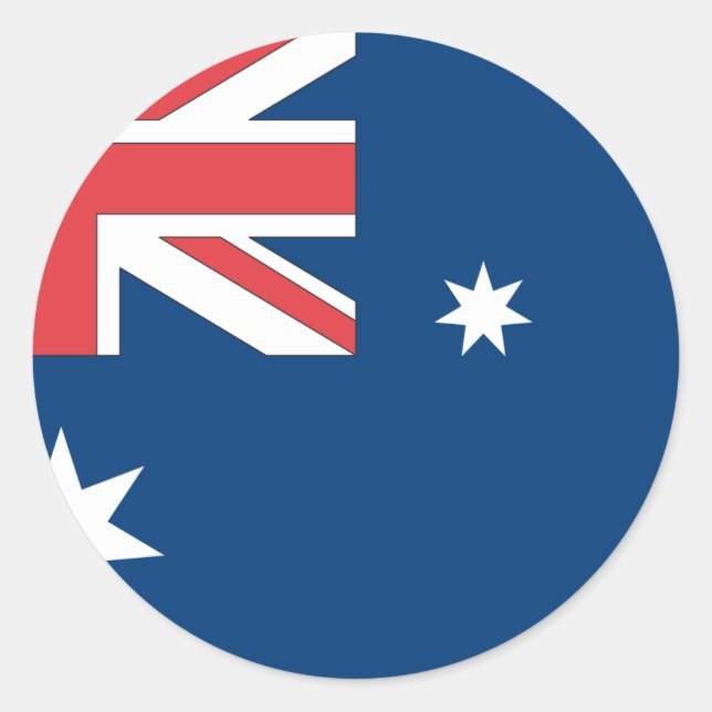 Australia Flag Classic Round Sticker (Front)