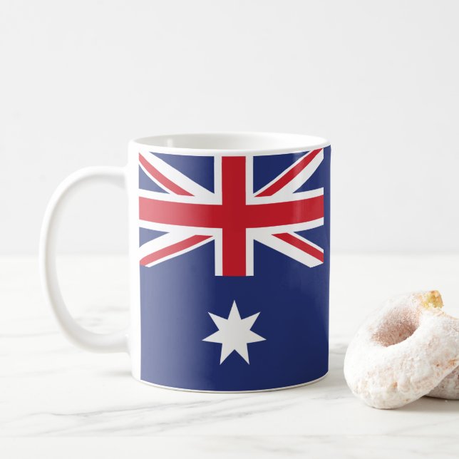 Australia Flag Coffee Mug (With Donut)