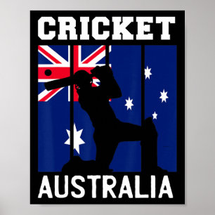 Australia Flag Cricket Fans Player Coach Australia Poster