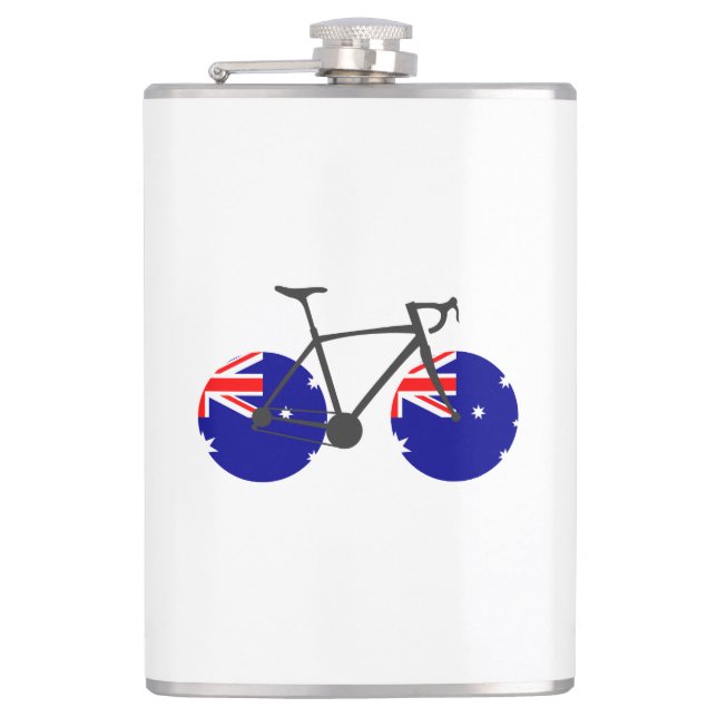 Australia Flag Cycling Hip Flask (Front)