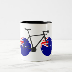 Australia Flag Cycling Two-Tone Coffee Mug