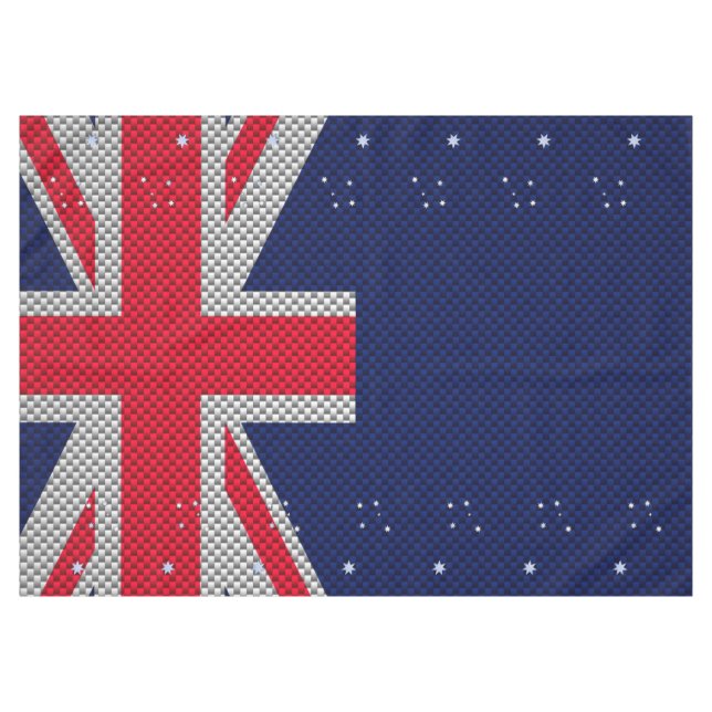 Australia Flag Design in Carbon Chrome Styles Tablecloth (Front (Horizontal))